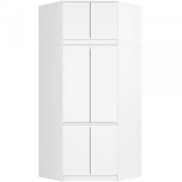 Ak furniture Nástavec na rohovou šatní skříň CLP 100 cm bílý