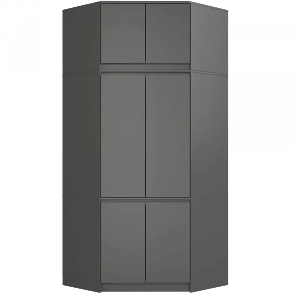Ak furniture Nástavec na rohovou šatní skříň CLP 100 cm grafitově šedý