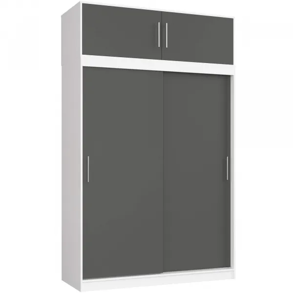Ak furniture Nástavec na skříň CLP S150 šedý/bílý