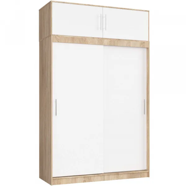 Ak furniture Nástavec na skříň CLP S150 dub sonoma/bílý