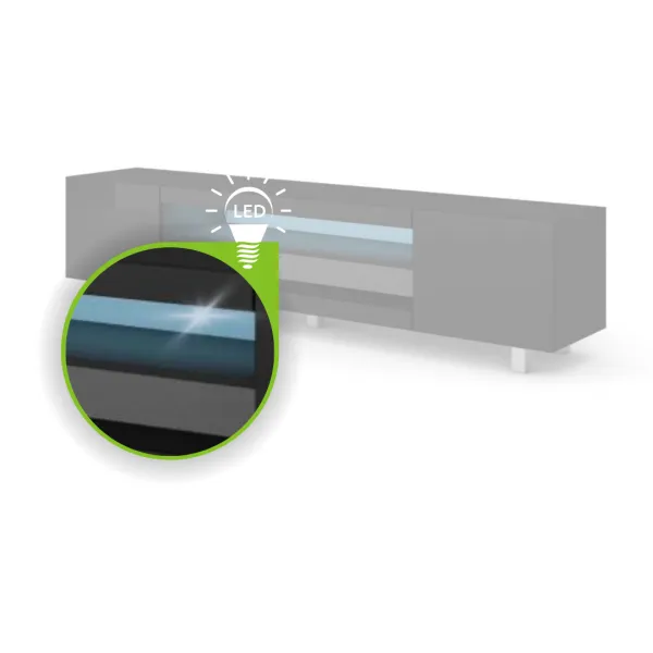 ArtBm LED osvetlenie k TV stolíku KATE RTV 189 Prevedenie: LED 90 cm RGB/K silicon - viacfarebné