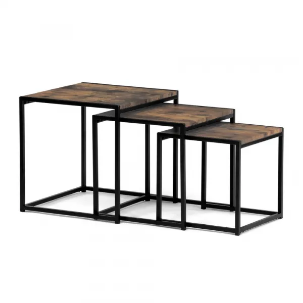 Set 3 ks odkladacích stolíkov AF-3003 Autronic Staré drevo