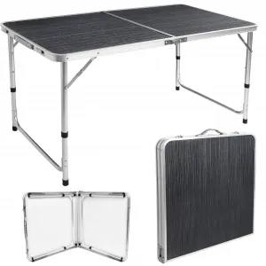 TRAMP kempingový skladací turistický set 120x60 cm čierne drevo