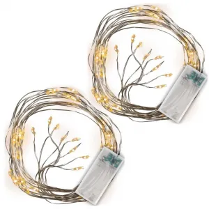 Nexos 74573 Vianočný svetelný drôt MINI LED, 2 ks, teple biela, 48 LED