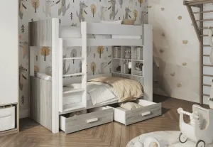 ArtBed Detská poschodová posteľ GASPAR | 80 x 180 cm Prevedenie: Morenie - Farba