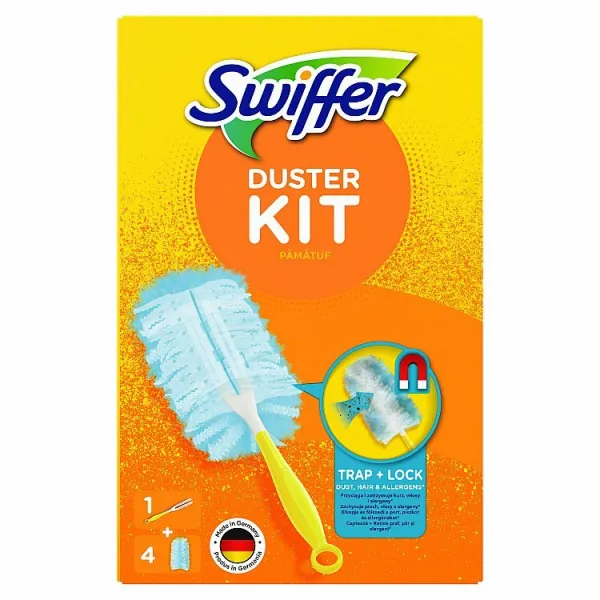 Swiffer Trap & Lock Súprava Na Utieranie Prachu (1 Rukoväť + 4 Náplní)