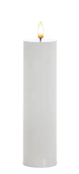 Mondex LED sviečka IDALIA 21 cm biela