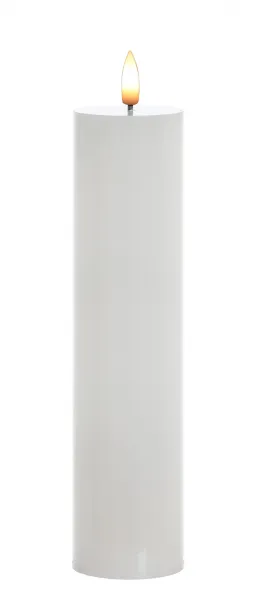 Mondex LED sviečka IDALIA 23 cm biela