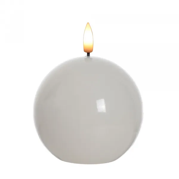 Mondex LED sviečka IDALIA BEAD 11 cm biela
