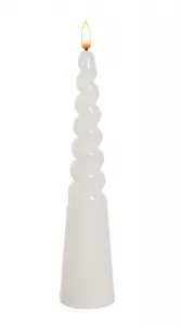Mondex LED sviečka IDALIA SPIRAL 25 cm biela