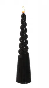Mondex LED sviečka IDALIA SPIRAL 25 cm čierna