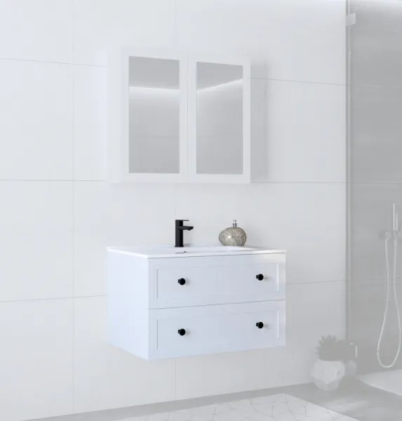 HALMAR Závěsná skříňka pod umyvadlo Toreto 2S 80 cm kašmírová