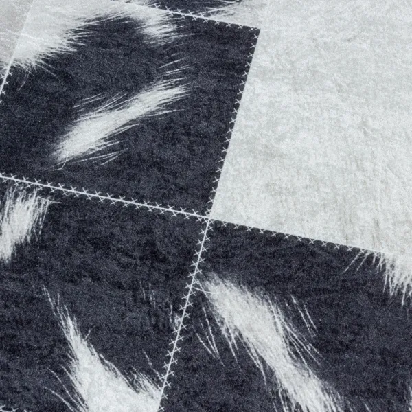Koberec Fiesta Patchwork čierny / krémový