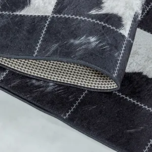 Koberec Fiesta Patchwork čierny / krémový