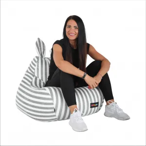 Sedací vak LAPIN Tempo Kondela Bílá / šedá