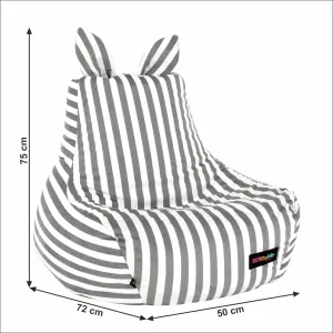 Sedací vak LAPIN Tempo Kondela Bílá / šedá
