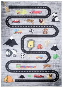 Detskýkoberecsmotívomcesty,áutazvieratiekŠírka:80cm|Dĺžka:150cm56743_115745
