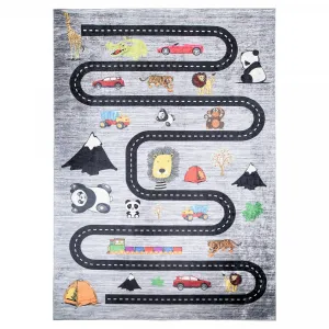 Detskýkoberecsmotívomcesty,áutazvieratiekŠírka:80cm|Dĺžka:150cm56743_115745