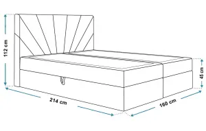 Elvisia Manželská posteľ EMMA Boxspring 6 | 160 x 200 cm Prevedenie: Posteľ s topperom