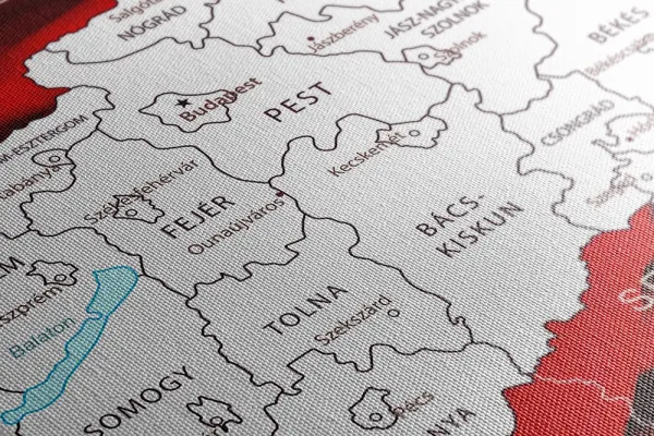 Obraz na korku mapa Maďarska s typickým pozadím