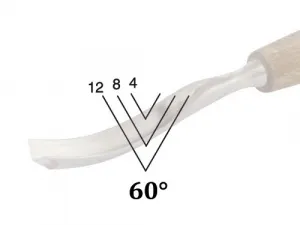 Dláto Narex PROFI V profil 60° rovné 12 mm