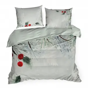 DekorStyle Povlečení z mikrovlákna Robin 140x200 cm + 1x 70x80 cm bílo-zelené