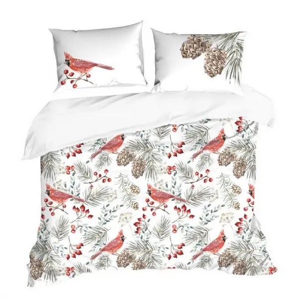 DekorStyle Povlečení z mikrovlákna Willow 220x200 cm + 2x 70x80 cm vícebarevné