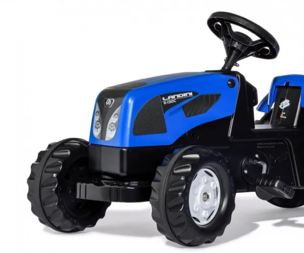 Šlapací traktor s vlečkou Rolly Toys Landini 011841 modrý