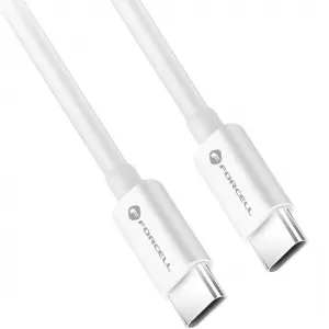 Nabíjací a dátový kábel USB Type-C, USB Type-C, 100 cm, 5000 mA, 100 W, rýchle nabíjanie, PD, QC 4.0, C339, biely