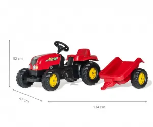 Traktor s vlečkou Rolly Toys 012121 červený