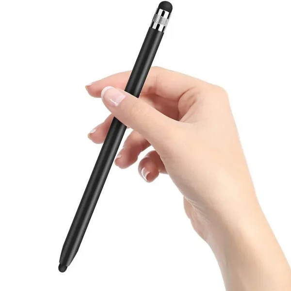 Univerzálne pero, hliníkové, (pre akýkoľvek kapacitný displej), obojstranné, dotykové stylus Pen, strieborné