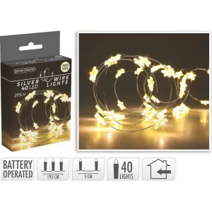 Mondex Světelný LED vánoční řetěz CAP 195 cm teplý bílý