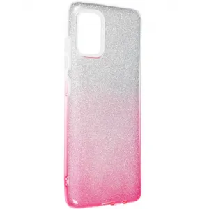 Samsung Galaxy A52 / A52 5G / A52s 5G SM-A525F / A526B / A528B, silikónové puzdro, lesklé, Forcell Shining, červené zlaté/strieborné