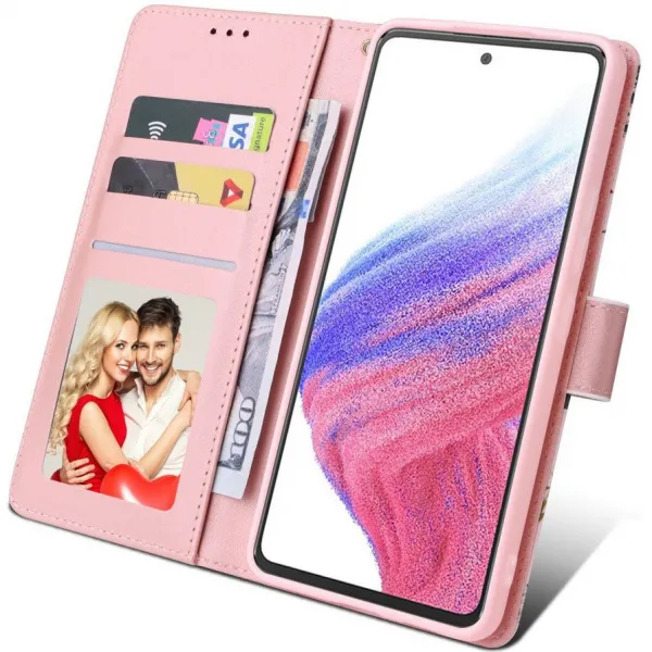 Tech-Protect Wallet knižkové puzdro na Samsung Galaxy A14 4G / 5G, garden violet