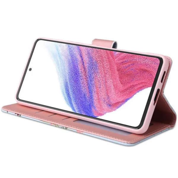 Tech-Protect Wallet knižkové puzdro na Samsung Galaxy A14 4G / 5G, garden violet