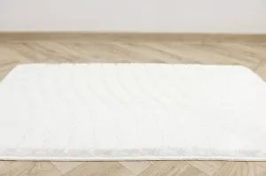 Kúpeľňový koberček Sara biely, vlny