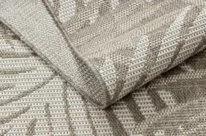 Koberec SIZAL FLOORLUX 20504 lístie, tmavosivý / šampanské