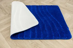 Kúpeľňový koberček Sara modrý, vlny
