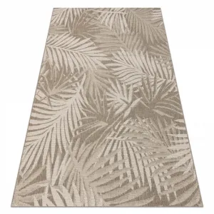 Koberec SIZAL FLOORLUX 20504 lístie, tmavosivý / šampanské