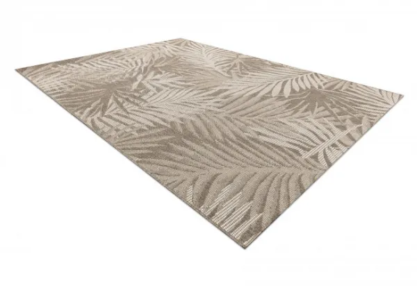 Koberec SIZAL FLOORLUX 20504 lístie, tmavosivý / šampanské