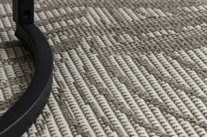 Koberec SIZAL FLOORLUX 20504 lístie, tmavosivý / šampanské
