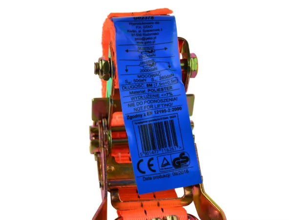 Geko Upínací pás račňový 8m / 35mm / 2T