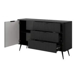 ArtLas Komoda LINA 138 D3S | čierna
