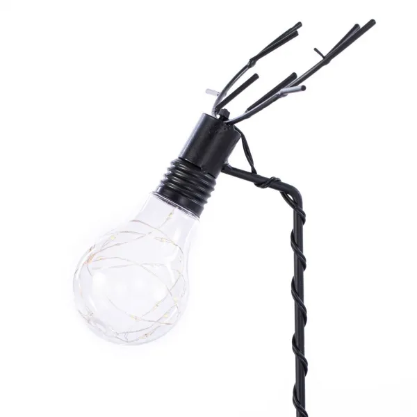 DecoKing Vianočná stolná LED lampa na batérie REINDEER INDUSTRIAL čierna