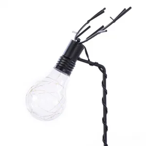DecoKing Vianočná stolná LED lampa na batérie REINDEER INDUSTRIAL čierna