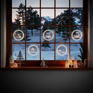 AmeliaHome Vianočná svetelná dekorácia CHRISTMAS CITY teplá biela