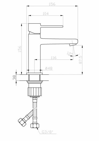 INVENA - Umývadlová batéria GLAMOUR meď BU-02-014-V