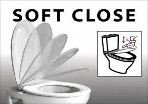 GSI - CLASSIC WC sedátko, Soft Close, Quick Release, biela/bronz MSB87CN11