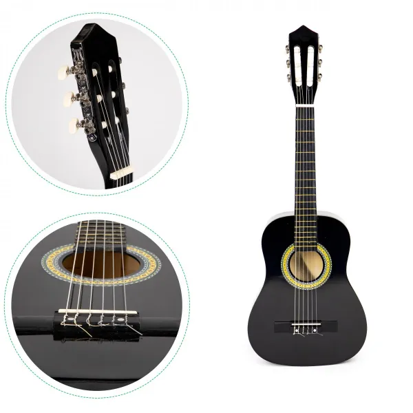 Drevená gitara Louisa EcoToys čierna
