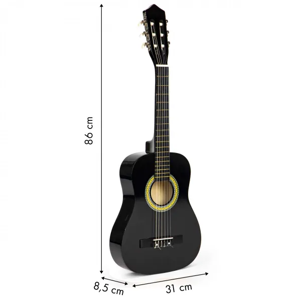 Drevená gitara Louisa EcoToys čierna